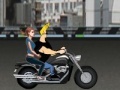 Hry Johnny Bravo driving a motorcycle