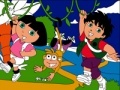 Hry Dora & Diego. Online coloring page