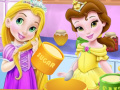Hry Baby Rapunzel And Baby Belle Cooking Pizza 