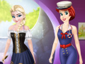Hry Ariel And Elsa Career Dress Up