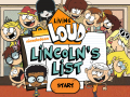 Hry The Loud House: Lincolns List  