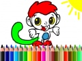 Hry Back To School: Monkey Coloring