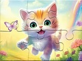 Hry Jigsaw Puzzle: Kitten With Butterfly
