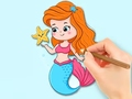 Hry Coloring Book: Beautiful Mermaid Princess