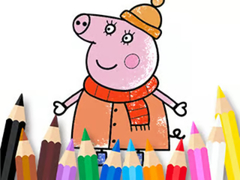 Hry Coloring Book: Mommy Pig Winter