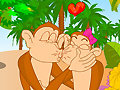 Hry Cute monkey kissing