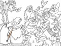Hry Snow White with Dwarfs Online Coloring