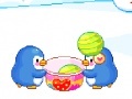 Hry Penguins and ice cream balls