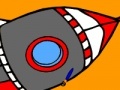 Hry Flying Space rocket coloring