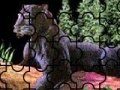 Hry Wild black cat puzzle