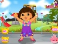 Hry Dora out to park. Dressup