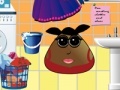 Hry Pou girl washing clothes and shoes