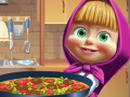 Hry Masha and the bear Cooking Tortilla Pizza 
