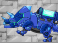 Hry Combine! Dino Robot Tyrano Red + Tricera Blue