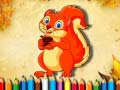 Hry Squirrel Coloring Book