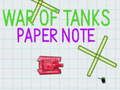 Hry War Of Tanks Paper Note