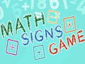 Hry Math Signs Game