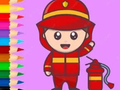 Hry Coloring Book: Fireman
