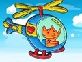 Hry Coloring Book: Cat Driving Helicopter