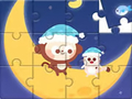 Hry Jigsaw Puzzle: Monkey With Moon