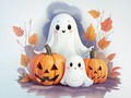 Hry Coloring Book: Halloween Ghosts