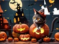 Hry Jigsaw Puzzle: Halloween Cat