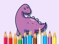 Hry Coloring Book: Dinosaur With Flowers