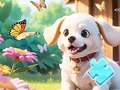 Hry Jigsaw Puzzle: Dog In Garden