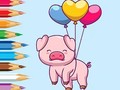 Hry Coloring Book: Balloon Pig