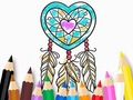 Hry Coloring Book: Heart Dreamcatcher
