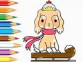 Hry Coloring Book: Dog-Riding-Sled