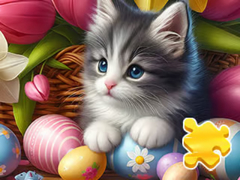 Hry Jigsaw Puzzle: Easter Cat