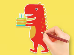 Hry Coloring Book: Dinosaur Birthday