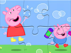 Hry Jigsaw Puzzle: Peppa Pig Blow Bubbles