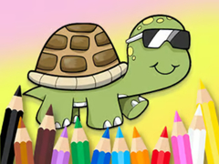 Hry Coloring Book: Sunglasses Turtle