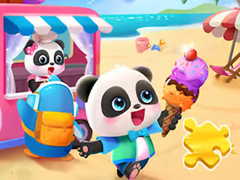 Hry Jigsaw Puzzle: Baby Panda Ice Cream Car