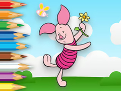 Hry Coloring Book: Piglet Holds Toy Windmill