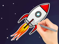 Hry Coloring Book: Flying Rocket