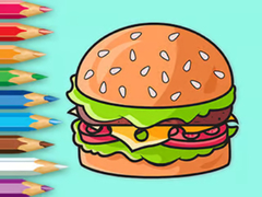 Hry Coloring Book: Delicious Hamburger