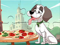 Hry Jigsaw Puzzle: Dog Eating Pizza