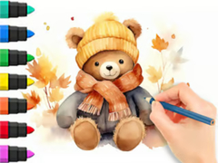 Hry Coloring Book: Autumn Bear