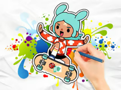 Hry Coloring Book: Toca Boca Skateboard