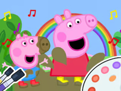 Hry Coloring Book: Peppa Pig Muddy Funny