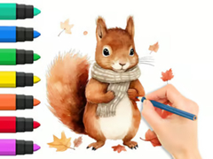 Hry Coloring Book: Autumn Squirrel