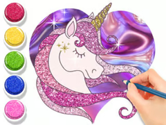 Hry Coloring Book: Glowing Unicorn