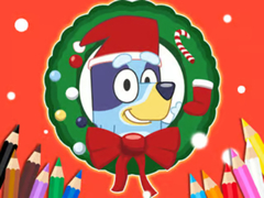 Hry Coloring Book: Bluey Santa Claus