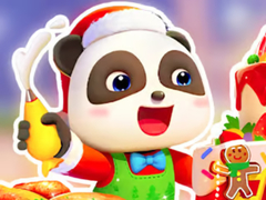 Hry Jigsaw Puzzle: Baby Panda Christmas Chef