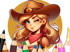 Hry Coloring Book: Cowgirl