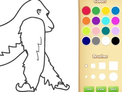 Hry Gorilla Coloring Book for Kids