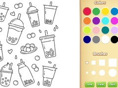 Hry Cute Boba Coloring Book for Kids